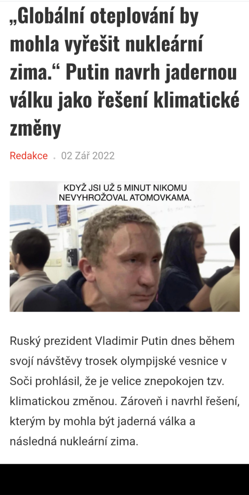 Putin dobrodinec ľudstva