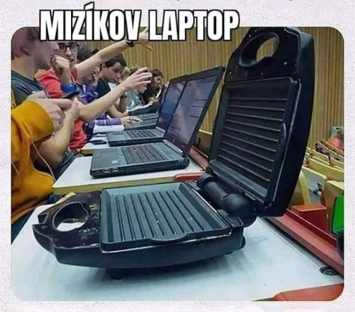 laptop poslanca Mizka