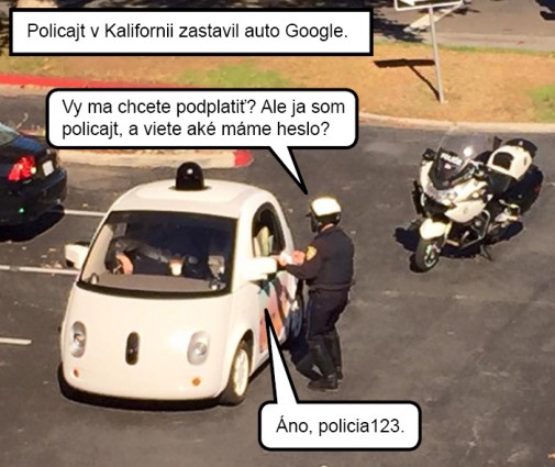 policajt zastavil google auto
